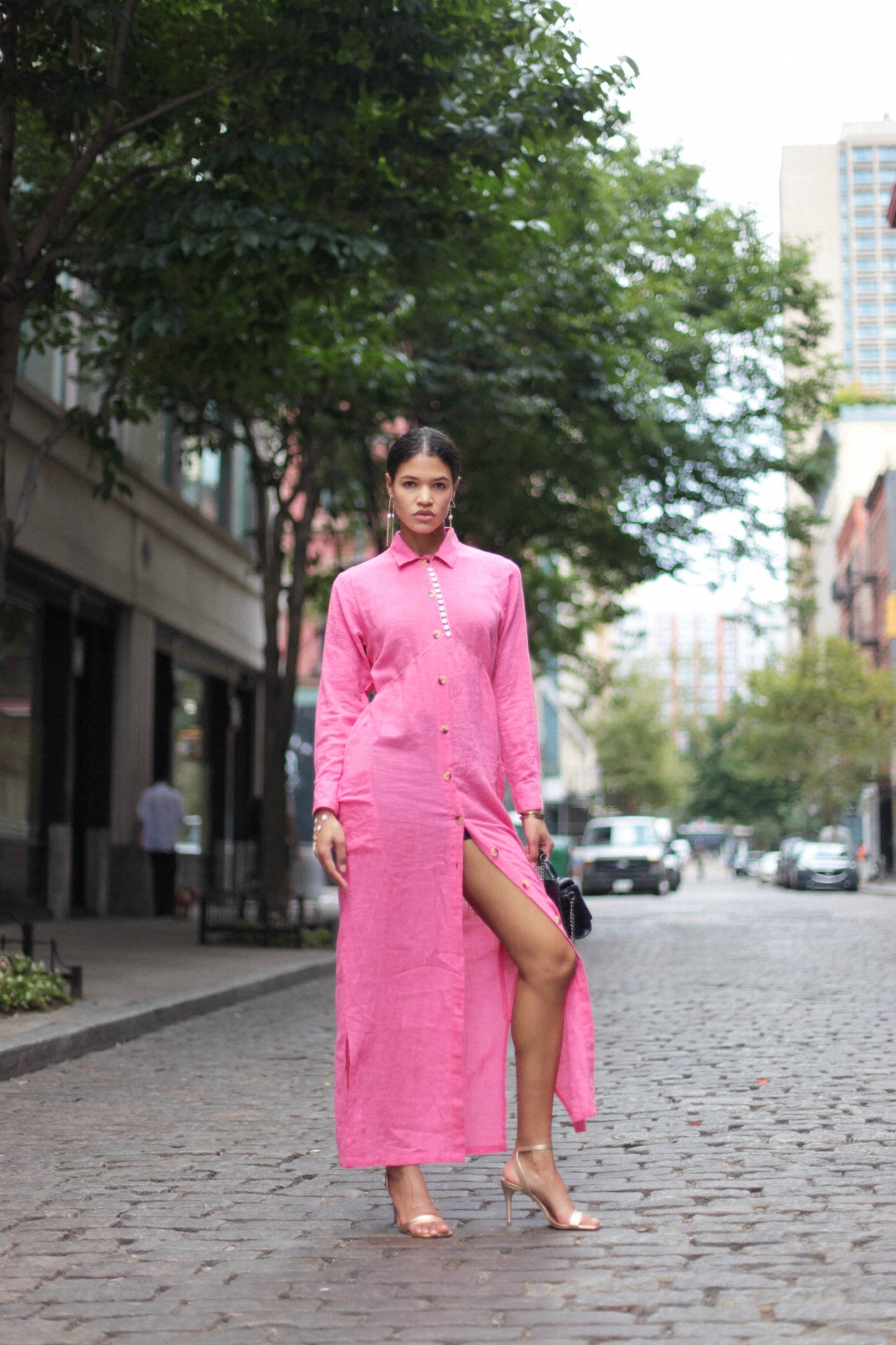 Introducing the Rosa Chic dress in pink—perfect for Black History Month and Valentine's Day. Versatile, graceful, and durable. Fashion meets enduring style.